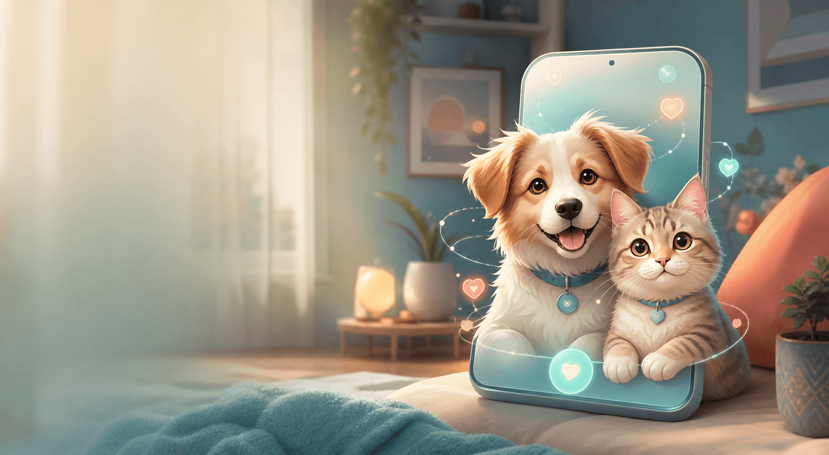 AI virtual pet created from a dog and cat photo